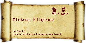 Minkusz Eligiusz névjegykártya